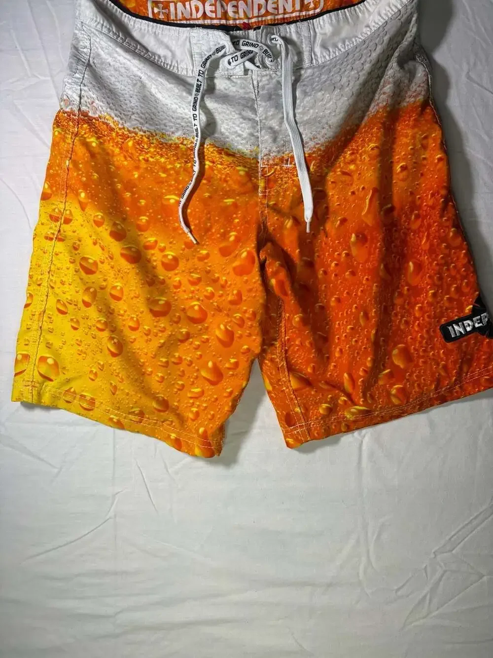 Independent 'Built to Grind' Beer Print Board Shorts